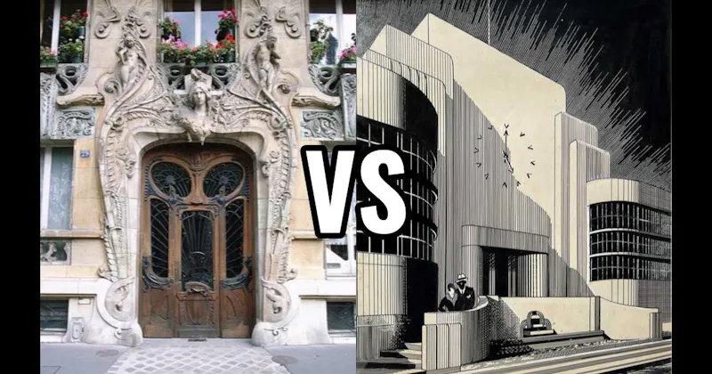 Art Deco vs. Art Nouveau