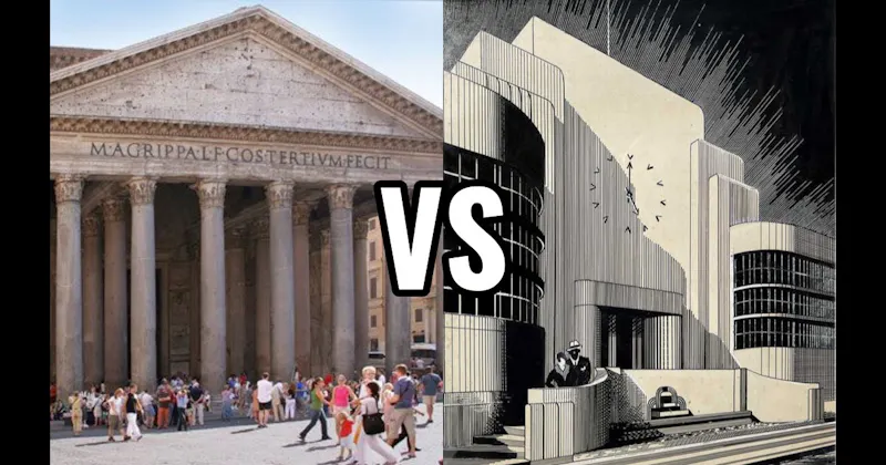 Art Deco vs. Classical (Greek & Roman)