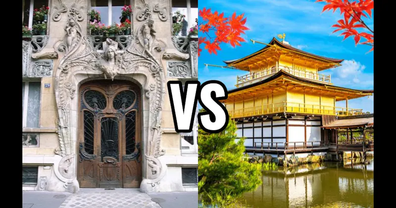 Art Nouveau vs. Traditional Japanese
