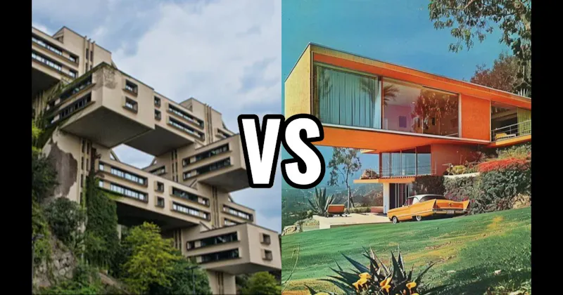 Brutalism vs. Mid-Century Modern