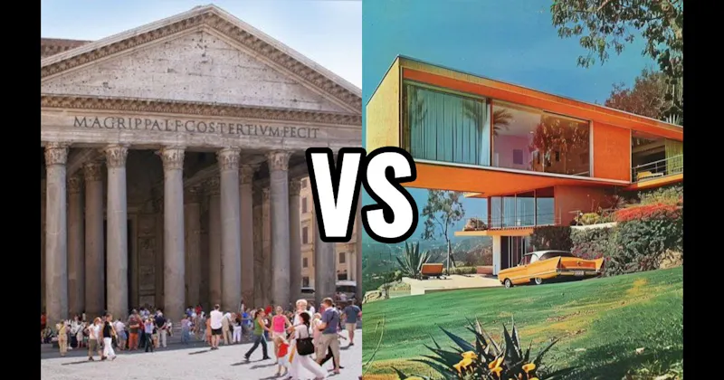 Classical (Greek & Roman) vs. Mid-Century Modern