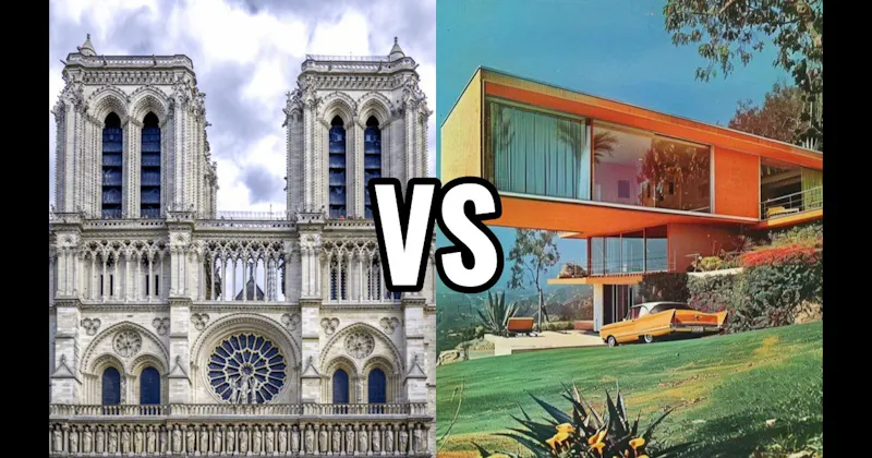 Gothic vs. Mid-Century Modern