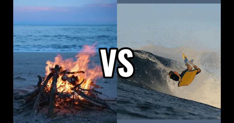 Beach Bonfire & S'mores vs. Boogie Board