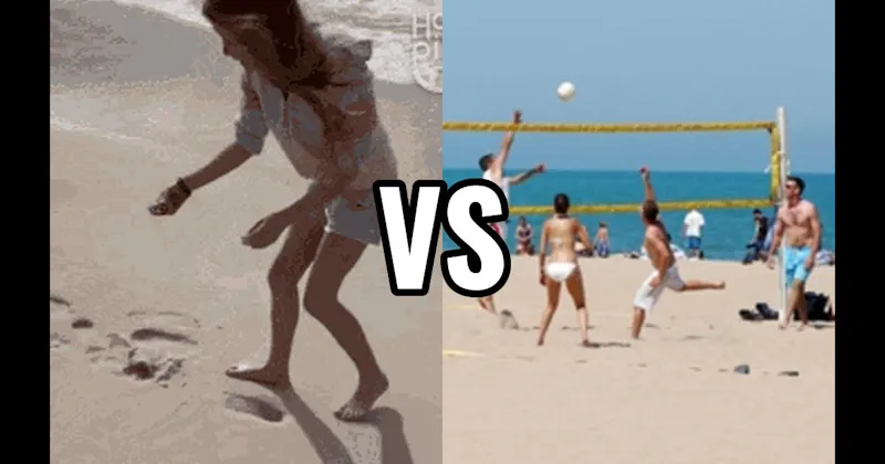 Beach Volleyball vs. Hunt for Seashells