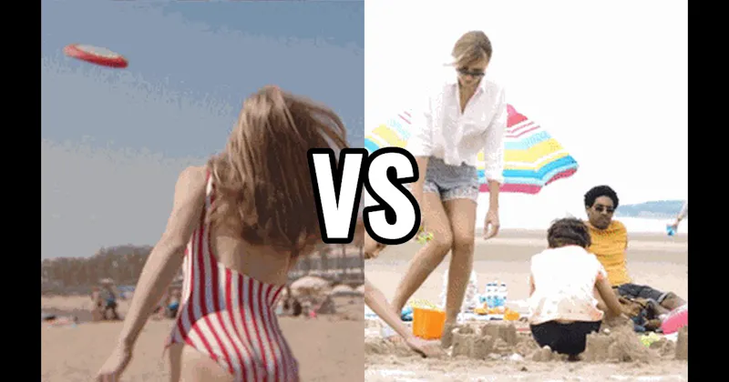 Build a Sandcastle vs. Frisbee
