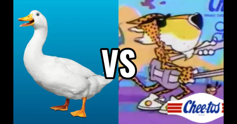 Aflac Duck vs. Chester Cheetah (Cheetos)