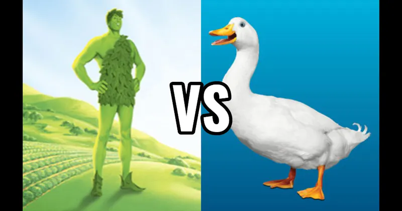 Aflac Duck vs. Jolly Green Giant