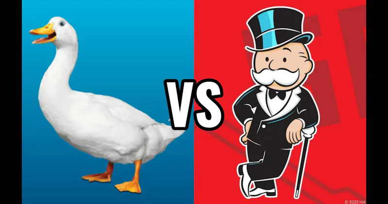 Aflac Duck vs. Mr. Monopoly