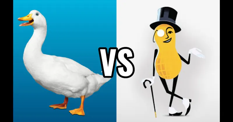 Aflac Duck vs. Mr. Peanut