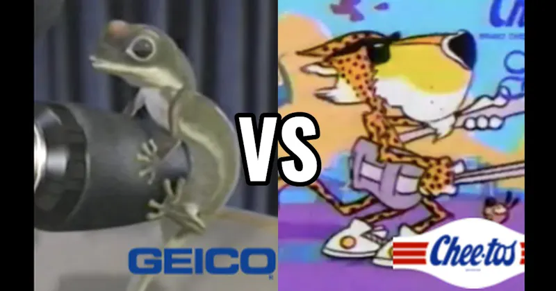 Chester Cheetah (Cheetos) vs. Geico Gecko