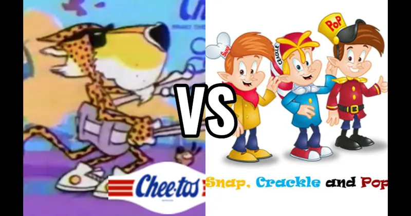 Chester Cheetah (Cheetos) vs. Snap, Crackle, and Pop