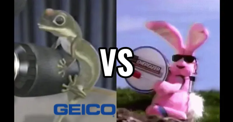 Energizer Bunny vs. Geico Gecko
