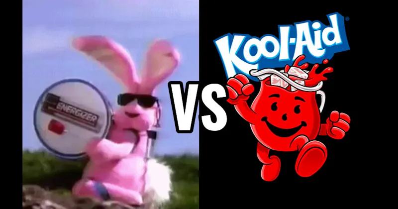 Energizer Bunny vs. Kool-Aid Man