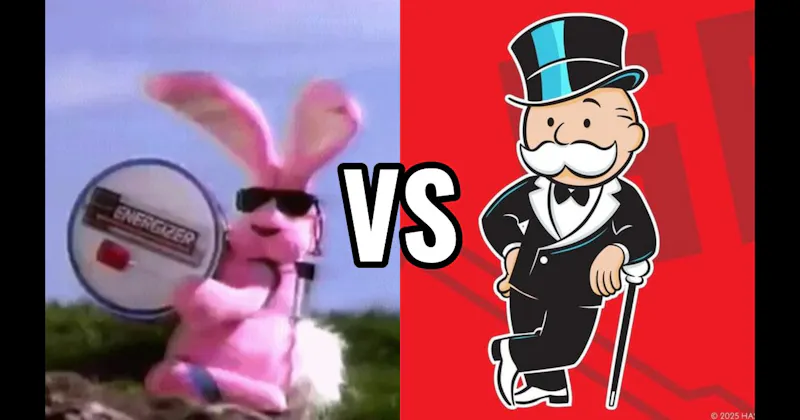 Energizer Bunny vs. Mr. Monopoly