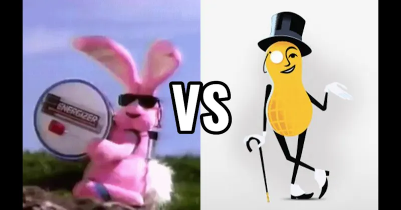 Energizer Bunny vs. Mr. Peanut