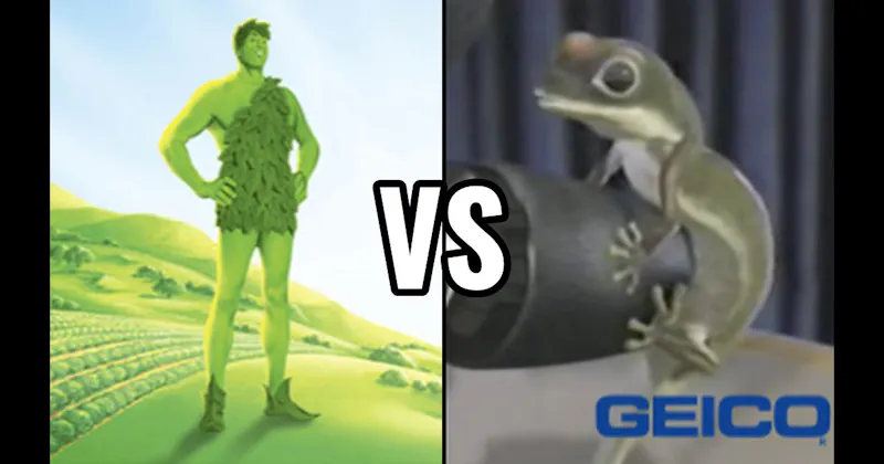 Geico Gecko vs. Jolly Green Giant