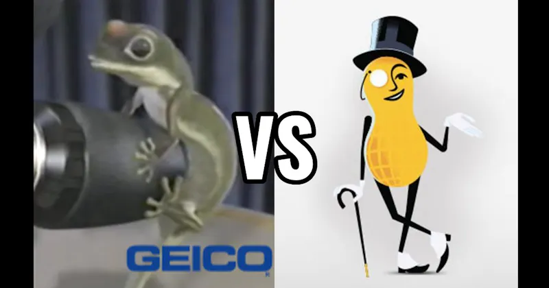 Geico Gecko vs. Mr. Peanut