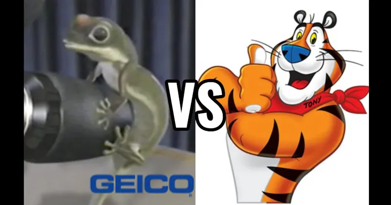 Geico Gecko vs. Tony the Tiger