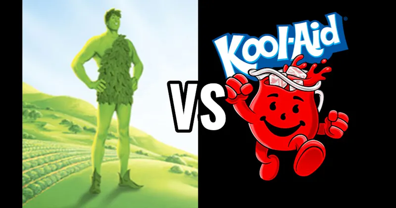 Jolly Green Giant vs. Kool-Aid Man