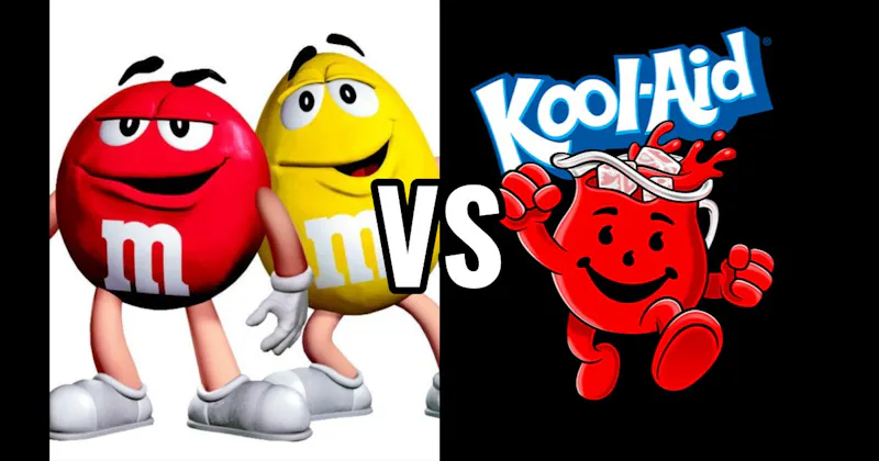 Kool-Aid Man vs. M&M’s Characters