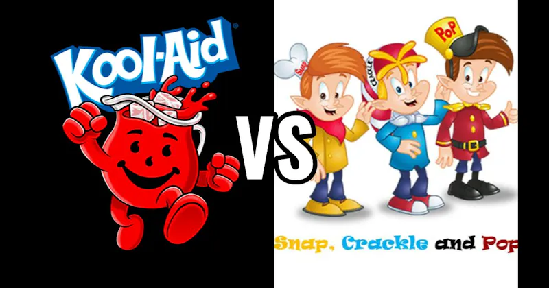 Kool-Aid Man vs. Snap, Crackle, and Pop