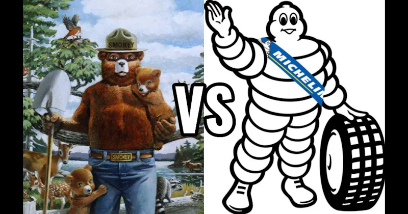 Michelin Man vs. Smokey Bear