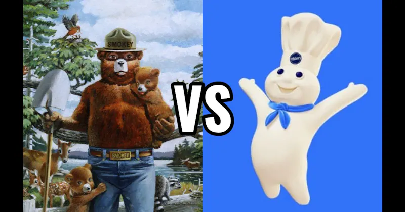 Pillsbury Doughboy vs. Smokey Bear