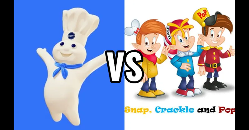 Pillsbury Doughboy vs. Snap, Crackle, and Pop