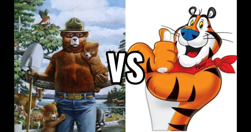 Smokey Bear vs. Tony the Tiger