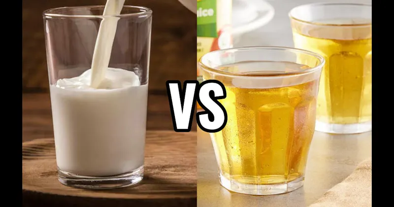 Apple Juice vs. Milk