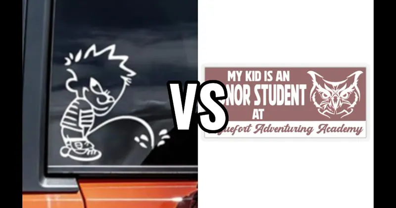 Calvin Peeing vs. My Child Is an Honor Student