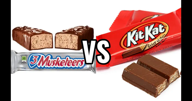 3 Musketeers vs. Kit Kat