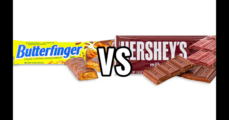 Butterfinger vs. Hershey’s Milk Chocolate Bar