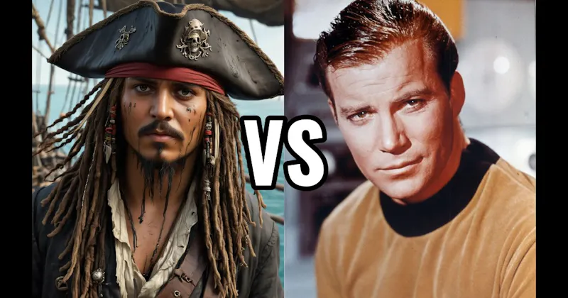 Captain Jack Sparrow vs. Captain James T. Kirk