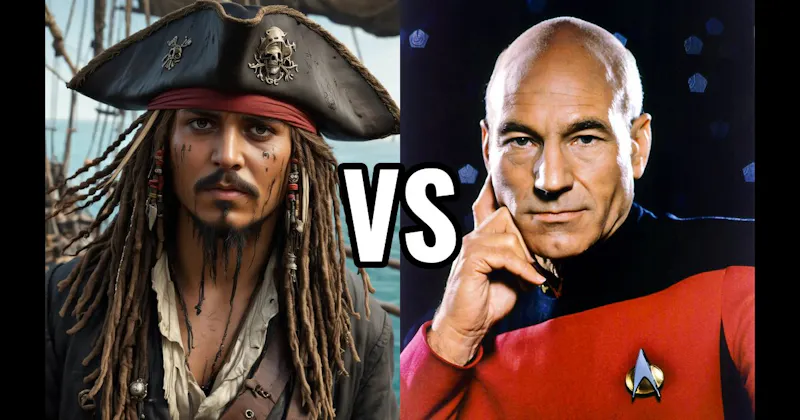 Captain Jack Sparrow vs. Captain Jean-Luc Picard