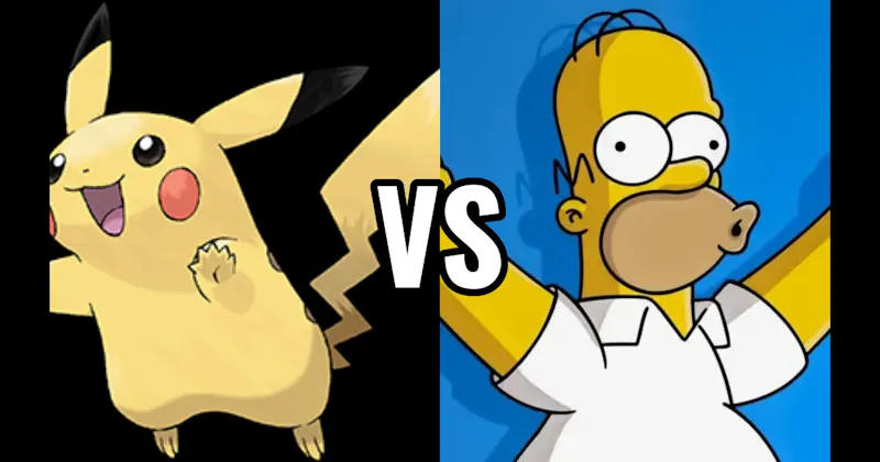 Homer Simpson (The Simpsons) vs. Pikachu (Pokémon)