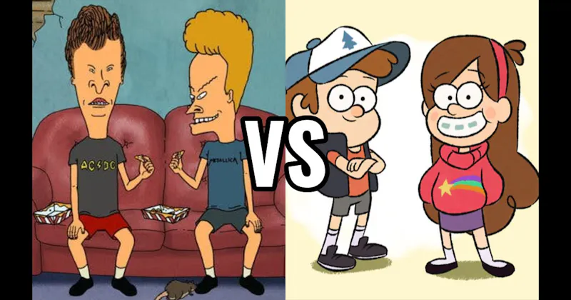 Beavis & Butt-Head (Beavis and Butt-Head) vs. Dipper & Mabel