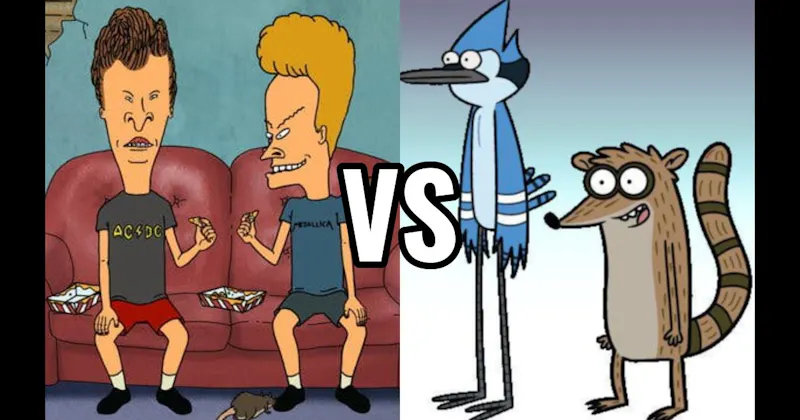Beavis & Butt-Head (Beavis and Butt-Head) vs. Mordecai & Rigby