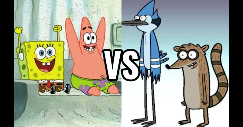Mordecai & Rigby vs. SpongeBob & Patrick