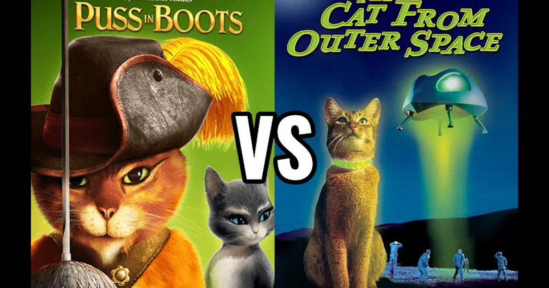 Cat from Outer Space vs. Puss in Boots