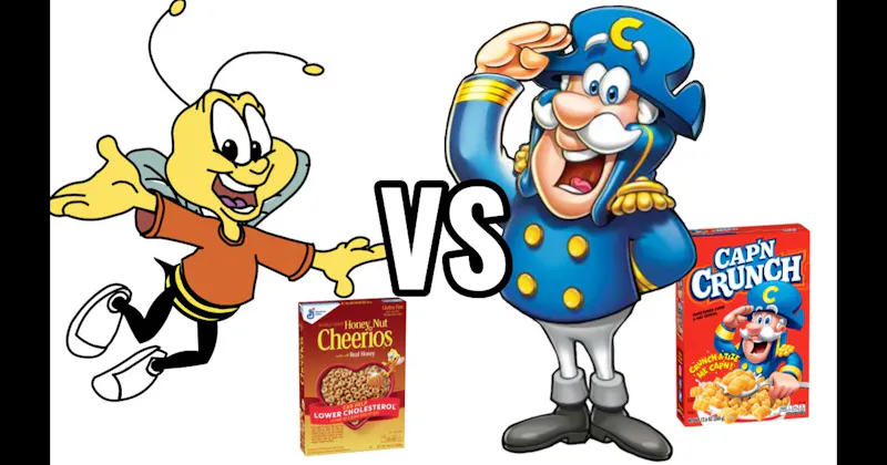 Cap'n Crunch vs. Honey Nut Cheerios Bee