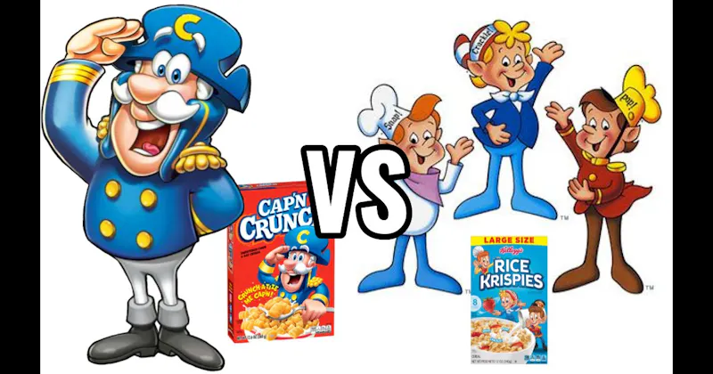Cap'n Crunch vs. Snap, Crackle, and Pop