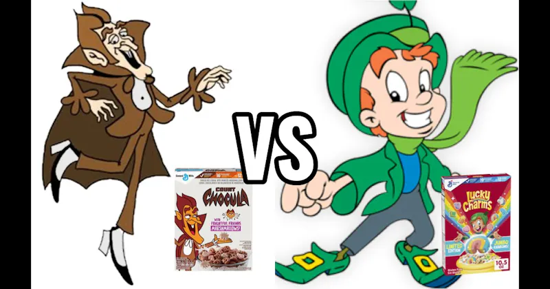 Count Chocula vs. Lucky the Leprechaun