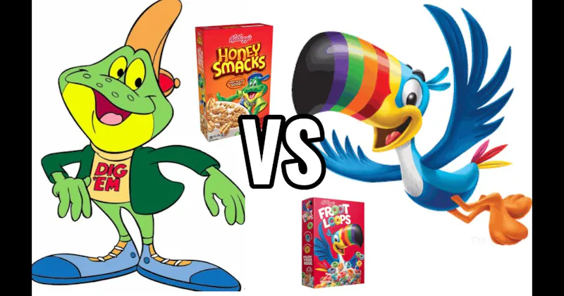 Dig’em Frog  vs. Toucan Sam