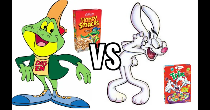 Dig’em Frog  vs. Trix Rabbit