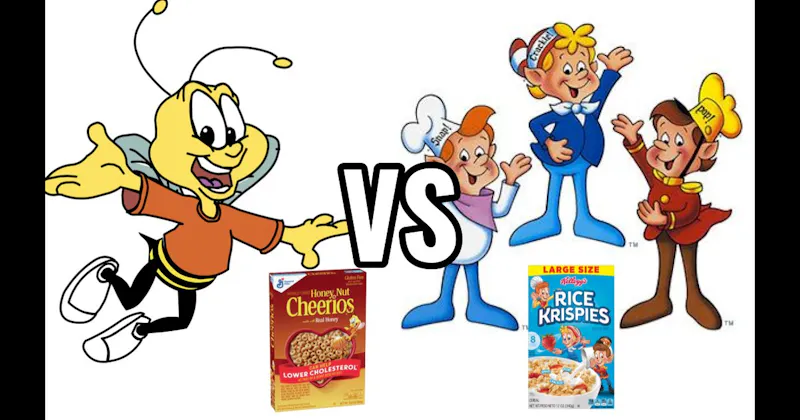 Honey Nut Cheerios Bee vs. Snap, Crackle, and Pop
