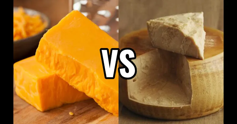 Cheddar Cheese vs. Parmigiano Reggiano Cheese