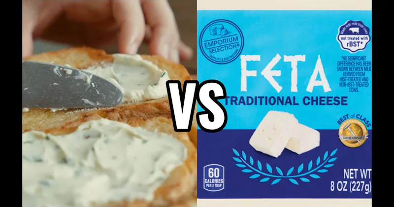 Cream Cheese vs. Feta Cheese
