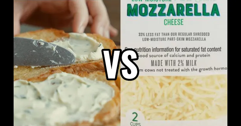 Cream Cheese vs. Mozzarella Cheese
