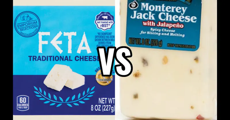 Feta Cheese vs. Monterey Jack Cheese